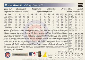 1997 Score Premium Stock #263 Brant Brown Back