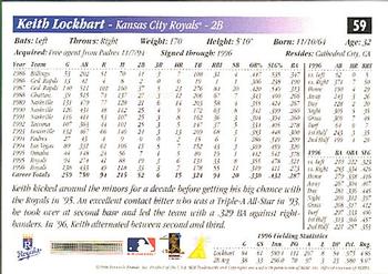 1997 Score Premium Stock #59 Keith Lockhart Back
