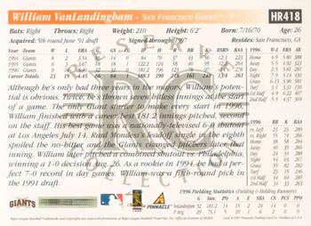 1997 Score Hobby Reserve - Reserve Collection #HR418 William Van Landingham Back
