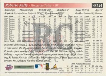1997 Score Hobby Reserve - Reserve Collection #HR454 Roberto Kelly Back