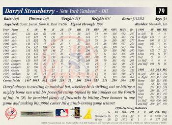 1997 Score - Artist's Proof Holofoil #79 Darryl Strawberry Back