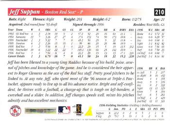 1997 Score - Artist's Proof Holofoil #210 Jeff Suppan Back