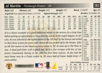 1997 Score - Artist's Proof Holofoil #282 Al Martin Back