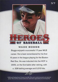 2015 Leaf Heroes of Baseball #57 Wade Boggs Back