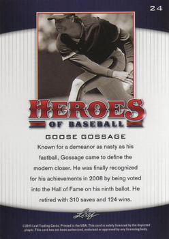 2015 Leaf Heroes of Baseball #24 Goose Gossage Back