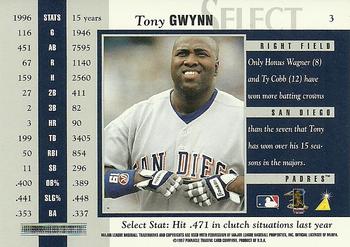 1997 Select - Artist's Proofs #3 Tony Gwynn Back