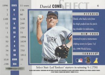 1997 Select - Artist's Proofs #6 David Cone Back