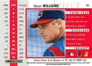 1997 Select - Artist's Proofs #88 Matt Williams Back