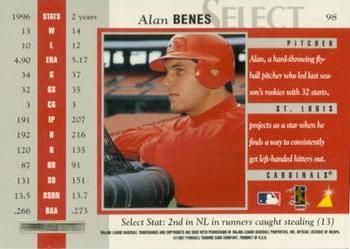 1997 Select - Artist's Proofs #98 Alan Benes Back