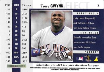 1997 Select - Select Company #3 Tony Gwynn Back