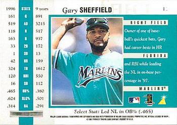 1997 Select - Select Company #11 Gary Sheffield Back