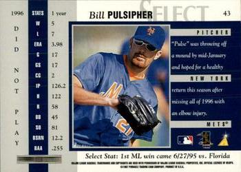 1997 Select - Select Company #43 Bill Pulsipher Back