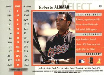 1997 Select - Select Company #59 Roberto Alomar Back