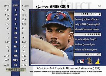1997 Select - Select Company #68 Garret Anderson Back