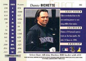 1997 Select - Select Company #86 Dante Bichette Back