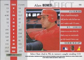 1997 Select - Select Company #98 Alan Benes Back
