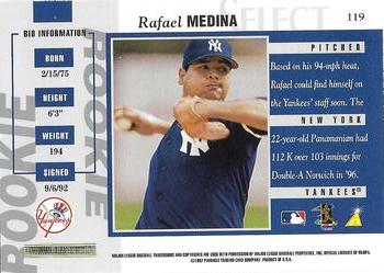 1997 Select - Select Company #119 Rafael Medina Back