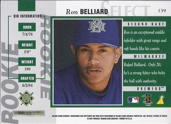 1997 Select - Select Company #139 Ron Belliard Back