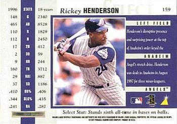 1997 Select - Select Company #159 Rickey Henderson Back
