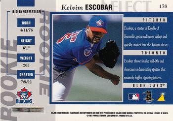 1997 Select - Select Company #178 Kelvim Escobar Back