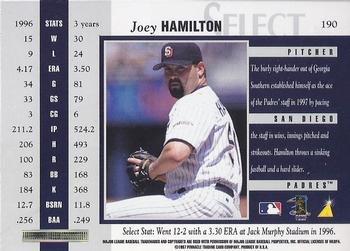 1997 Select - Select Company #190 Joey Hamilton Back