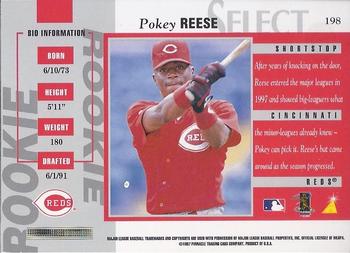 1997 Select - Select Company #198 Pokey Reese Back