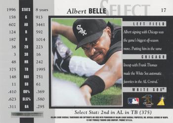 1997 Select - Registered Gold #17 Albert Belle Back