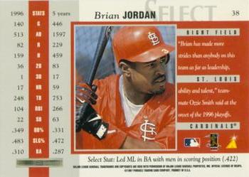1997 Select - Registered Gold #38 Brian Jordan Back