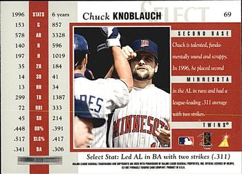 1997 Select - Registered Gold #69 Chuck Knoblauch Back