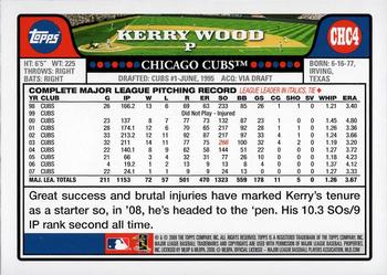 2008 Topps Chicago Cubs #CHC4 Kerry Wood Back