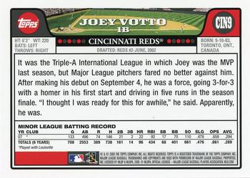 2008 Topps Cincinnati Reds #CIN9 Joey Votto Back