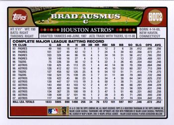 2008 Topps Houston Astros #HOU2 Brad Ausmus Back