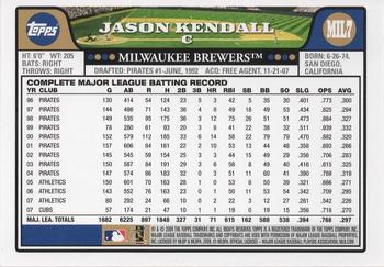 2008 Topps Milwaukee Brewers #MIL7 Jason Kendall Back
