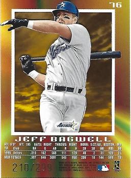 1997 SkyBox E-X2000 - Credentials #76 Jeff Bagwell Back