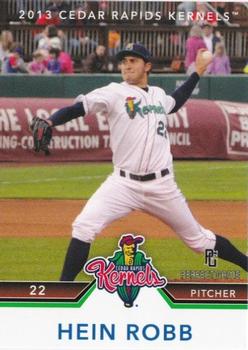 2013 Perfect Game Cedar Rapids Kernels #12 Hein Robb Front