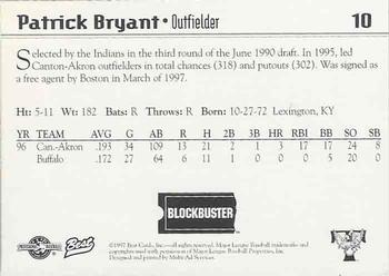 1997 Best Trenton Thunder #10 Patrick Bryant Back