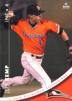 2014 Brandt Delmarva Shorebirds #20 Jeff Kemp Front