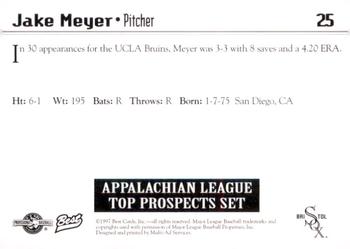 1997 Best Appalachian League Top Prospects #25 Jake Meyer Back