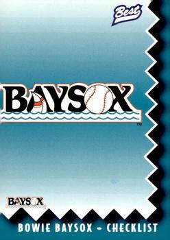 1997 Best Bowie Baysox #NNO Team Logo Front