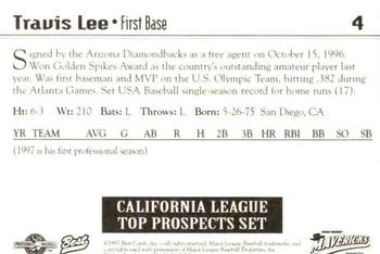 1997 Best California League Top Prospects #4 Travis Lee Back