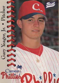 1997 Best Clearwater Phillies #25 Gary Yeager Front