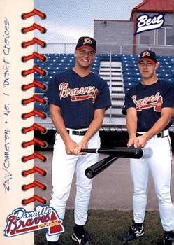 1997 Best Danville Braves #1 A.J. Zapp / Troy Cameron Front
