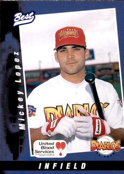 1997 Best El Paso Diablos #8 Mickey Lopez Front