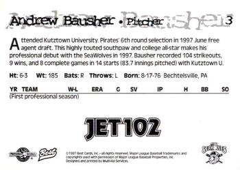 1997 Best Erie SeaWolves #3 Andrew Bausher Back