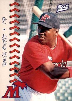 1997 Best Fort Myers Miracle #22 David Ortiz Front