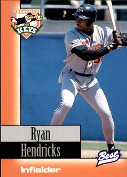 1997 Best Frederick Keys #9 Ryan Hendricks Front