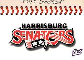 1997 Best Harrisburg Senators #1 Title Card Front