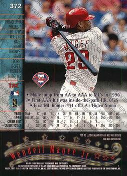 1997 Stadium Club - Members Only #372 Wendell Magee Jr. Back