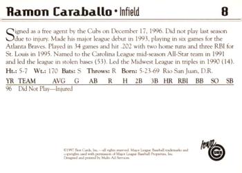 1997 Best Iowa Cubs #8 Ramon Caraballo Back