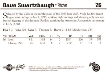 1997 Best Iowa Cubs #26 Dave Swartzbaugh Back